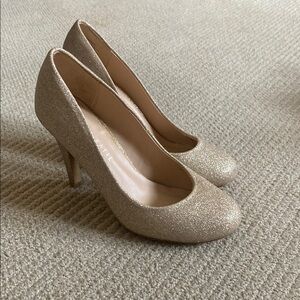 Kelly & Katie Gold Glitter Heels